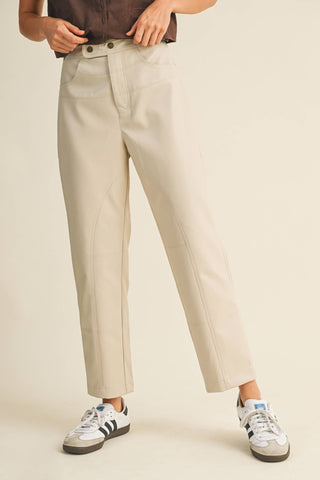 AFTER HOURS LOW-RISE LEATHER PANTS-Bottoms-Moody on Main