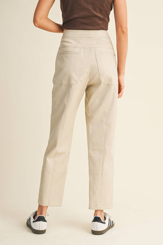 AFTER HOURS LOW-RISE LEATHER PANTS-Bottoms-Moody on Main