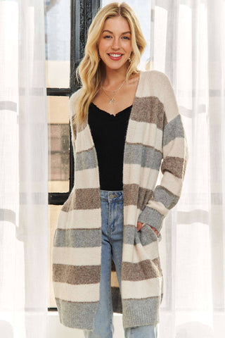 THE SUNDAY SNUGGLES STRIPED CARIDGAN-Outerwear-S-Moody on Main