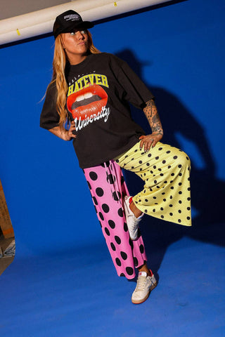 POP ART POLKA SPLIT PANTS-Bottoms-Moody on Main