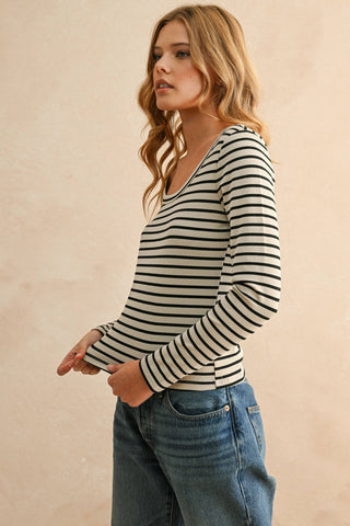 MAIN CHARACTER STRIPE TOP-Tops-Moody on Main