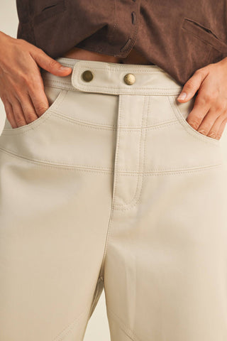 AFTER HOURS LOW-RISE LEATHER PANTS-Bottoms-Moody on Main