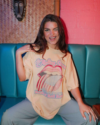 ROLLING STONES WORLDS GREATEST BAND THRIFTED TEE-Tops-Moody on Main