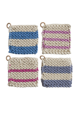 8" Crocheted Pot Holder-11- Gift/Home-Moody on Main