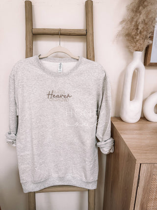 MAKE HEAVEN CROWDED EMBROIDERED SWEATSHIRT-Tops-Moody on Main