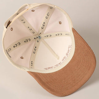 PUT IT ON MY HUSBANDS TAB TWO-TONE CORDUROY CAP-Accessories-Moody on Main