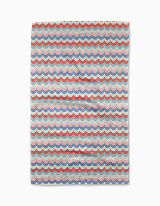 GEOMETRY: Scallop Stripes Tea Towel-11- Gift/Home-Moody on Main
