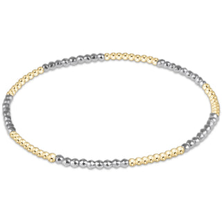 ENEWTON: BLISSFUL PATTERN 2MM BEAD BRACELET - BRIGHT SILVER FACETED HEMATITE-Accessories-Moody on Main