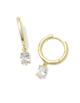 KENDRA SCOTT: CAILIN SINGLE STONE HUGGIE-Accessories-Moody on Main
