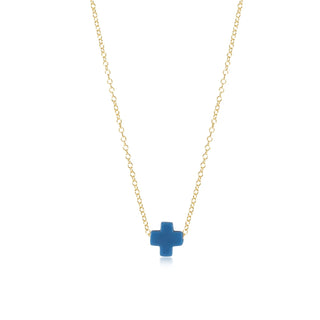 enewton: Signature Cross Necklace-Accessories-COBALT-Moody on Main