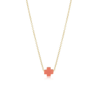 ENEWTON: 16" NECKLACE GOLD - SIGNATURE CROSS-Accessories-CORAL-Moody on Main