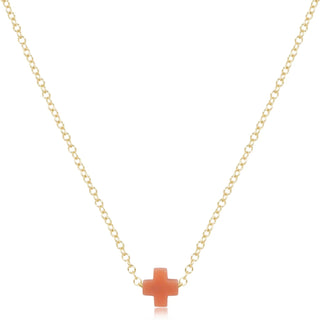 enewton: Signature Cross Necklace-Accessories-CORAL-Moody on Main