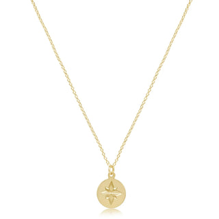 ENEWTON: 16" NECKLACE GOLD - DIRECTION GOLD DISC