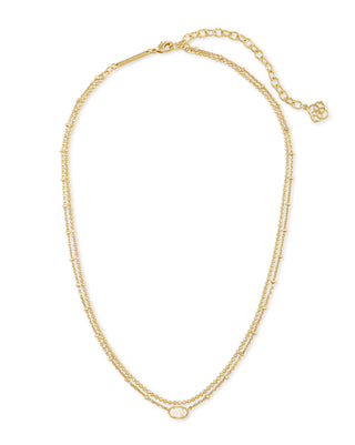 KENDRA SCOTT: EMILIE MULTI GOLD STRAND NECKLACE - IRIDESCENT DRUSY-Accessories-Moody on Main