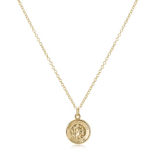 ENEWTON: 16" NECKLACE GOLD - PROTECTION GOLD DISC-Accessories-Moody on Main