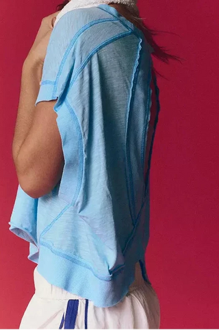 FP MOVEMENT: MY TIME TEE- BRIGHT BLUE-Tops-Moody on Main