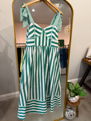 THE LUCKY STRIPE MIDI DRESS-Dresses/ One Pieces-Moody on Main