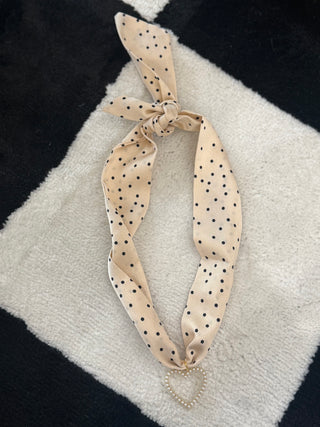POLKA DOT PEARL OPEN HEART SCARF NECKLACE-Accessories-Moody on Main