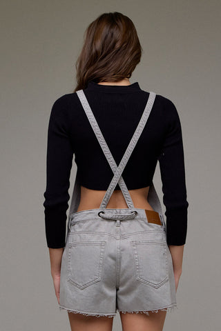 GRAVEL COLOR SUPER SOFT SHORTALL-5- Denim-Moody on Main