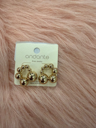 GOLDEN BUBBLE HOOP EARRINGS-Accessories-Moody on Main