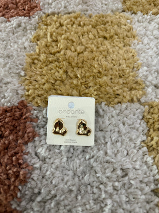 GOLD DIPPED HEART STUDS-7- Jewelry-Moody on Main