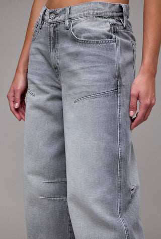 HIDDEN: ALYX GREY WASH CLASSIC DART DETAIL LOW SLUNG BAGGY JEAN-Bottoms-Moody on Main