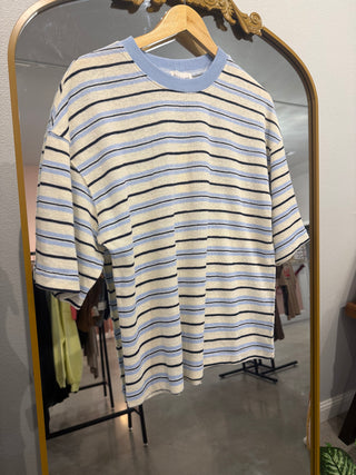 BLUEBELL BREEZE KNIT TEEE-Tops-Moody on Main