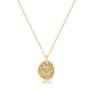 ENEWTON: 16" NECKLACE GOLD - INSPIRE LOVE SMALL GOLD CHARM-Accessories-Moody on Main