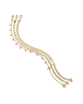 KENDRA SCOTT: KASSIE SET OF 3 CHAIN BRACELETS-Accessories-Moody on Main