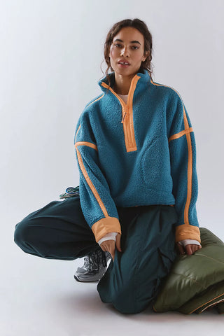 FP MOVEMENT: MOUNTAIN HIGH HALF ZIP- DARK BLUE-Tops-Moody on Main