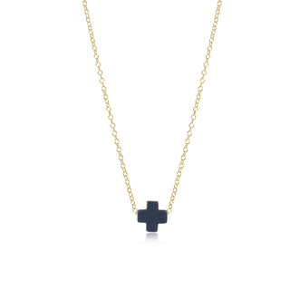 enewton: Signature Cross Necklace-Accessories-NAVY-Moody on Main