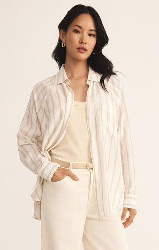 Z SUPPLY: The Perfect Line Top-Cement-1- Tops-Moody on Main