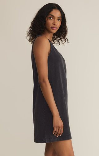 Z SUPPLY: Sloane V-Neck Mini Dress-Black-6- Dress/Romp/Jump-Moody on Main