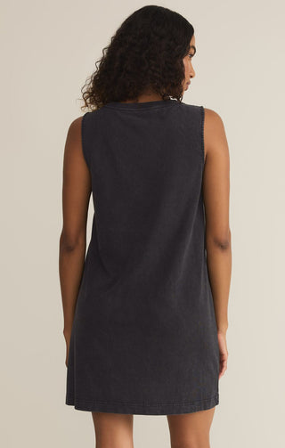 Z SUPPLY: Sloane V-Neck Mini Dress-Black-6- Dress/Romp/Jump-Moody on Main