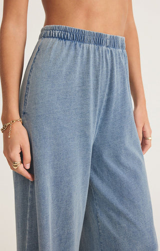 Z SUPPLY: Scout Jersey Denim Pant-Medium Indigo-4- Bottoms-Moody on Main