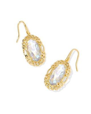 KENDRA SCOTT: Dani Figaro Framed Earring-Gold Iridescent Abalone-7- Jewelry-Moody on Main