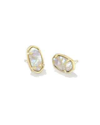 KENDRA SCOTT: Grayson Stone Stud-Gold Iridescent Abalone-7- Jewelry-Moody on Main