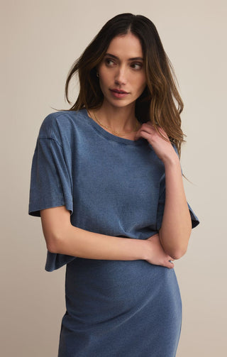 Z SUPPLY: On The Go Tee-Jersey Denim-1- Tops-Moody on Main