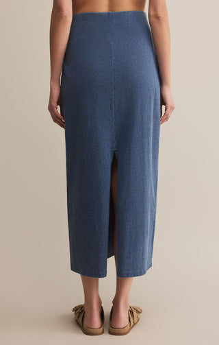 Z SUPPLY: Gail Midi Skirt-Jersey Denim-4- Bottoms-Moody on Main