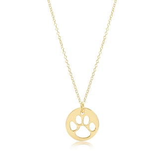 ENEWTON: 16" NECKLACE GOLD - PAW PRINT GOLD DISC-Accessories-Moody on Main