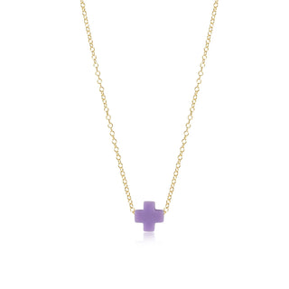 enewton: Signature Cross Necklace-Accessories-PURPLE-Moody on Main