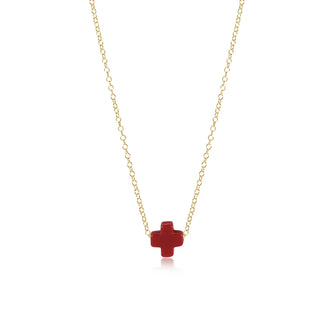 enewton: Signature Cross Necklace-Accessories-RED-Moody on Main