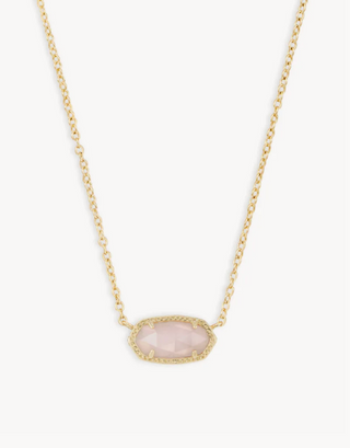 Kendra Scott: Elisa Necklace-Gold-Accessories-Rose Quartz-Moody on Main