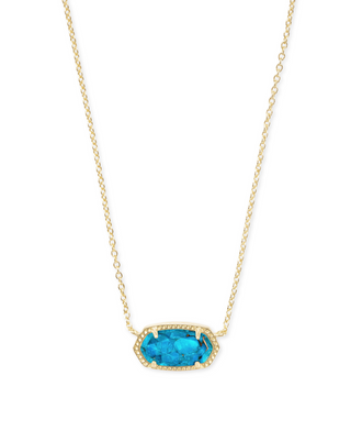 Kendra Scott: Elisa Necklace-Gold-Accessories-Bronze Veined Turquoise-Moody on Main