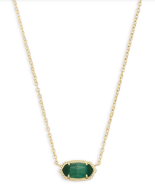 Kendra Scott: Elisa Necklace-Gold-Accessories-Emerald Cat's Eye-Moody on Main