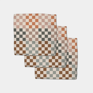 Geometry Dishcloth Set-11- Gift/Home-Autumn Checkers-Moody on Main