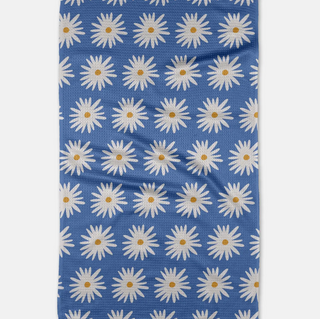 Geometry Tea Towel-11- Gift/Home-Blue Daisies-Moody on Main