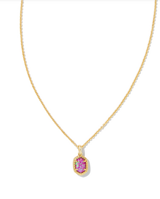 Kendra Scott: Daphne Framed Necklace-Gold-7- Jewelry-Magenta Opal-Moody on Main