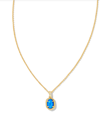Kendra Scott: Daphne Framed Necklace-Gold-7- Jewelry-Bright Blue-Moody on Main