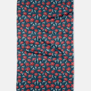 Geometry Tea Towel-11- Gift/Home-Luca Daisy Red-Moody on Main